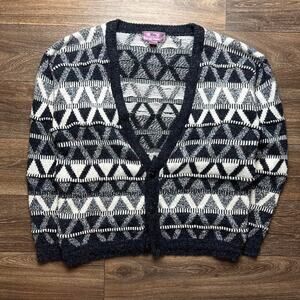 Vintage 1990s Concrete Mix Cardigan Sweater